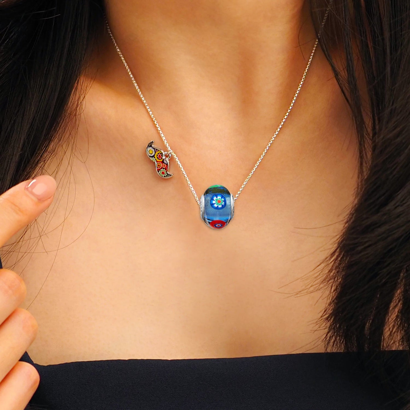 Art · Simple Clear Blue Charm - Charm