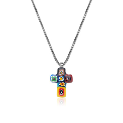 Artylish x Cross Necklace - 2mm 316L Stainless Steel - Pendant Necklace