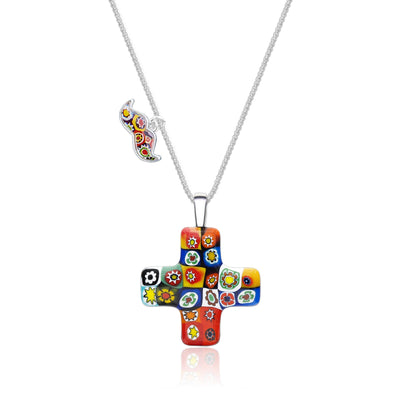 Artylish x Greek Cross Necklace - 1.2mm 925 Sterling Silver [Free Upgrade] - Pendant Necklace