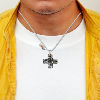 Artylish x Greek Cross Necklace - 1.8mm 925 Sterling Silver - Pendant Necklace