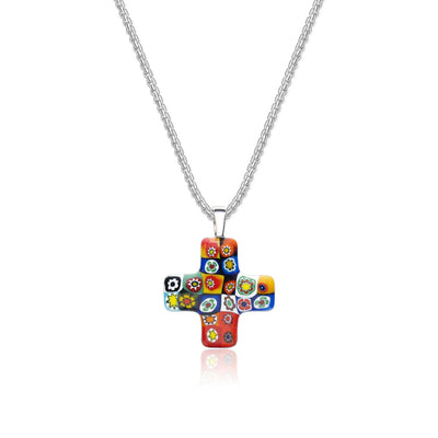 Artylish x Greek Cross Necklace - 2mm 316L Stainless Steel - Pendant Necklace