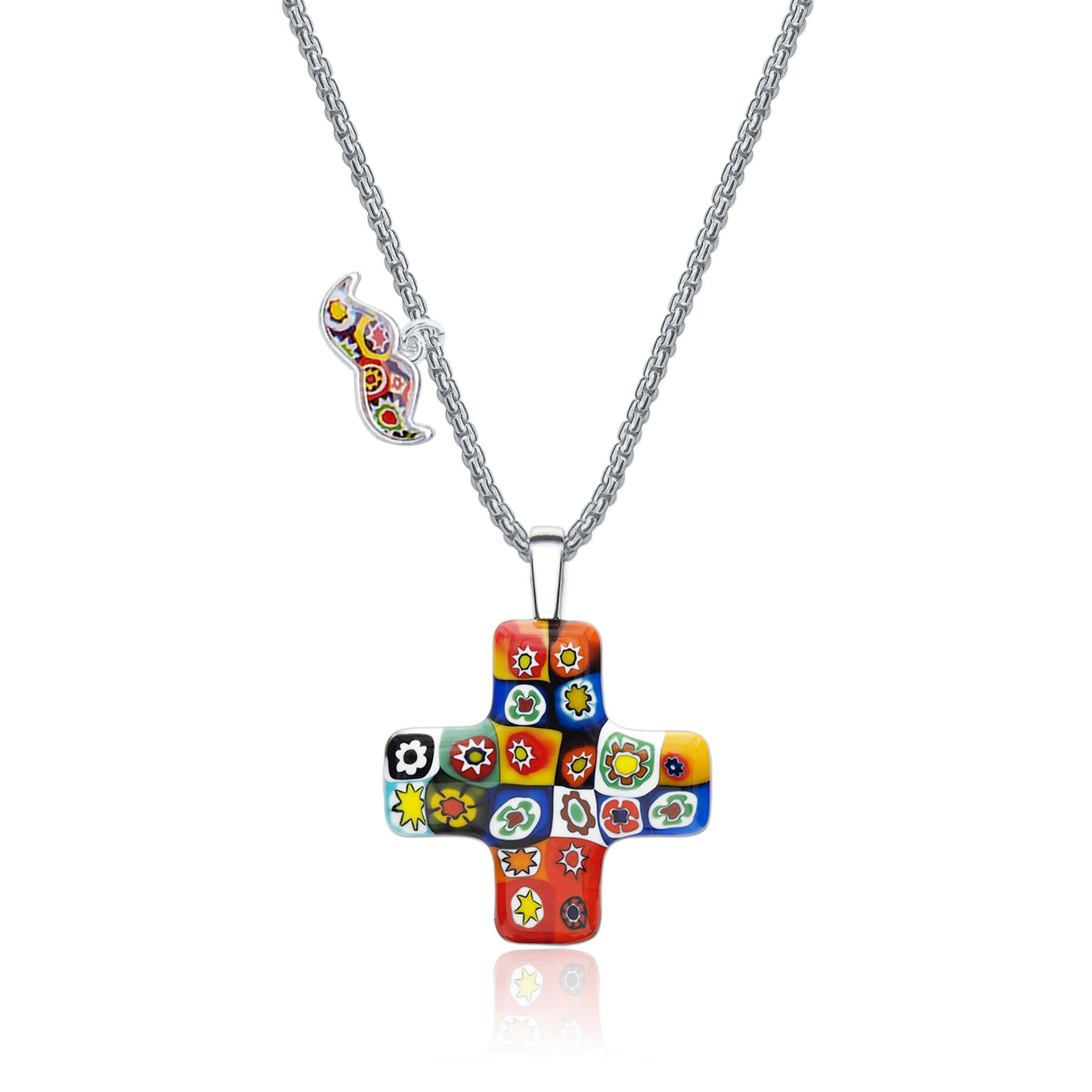 Artylish x Greek Cross Necklace - 2mm 316L Stainless Steel - Pendant Necklace