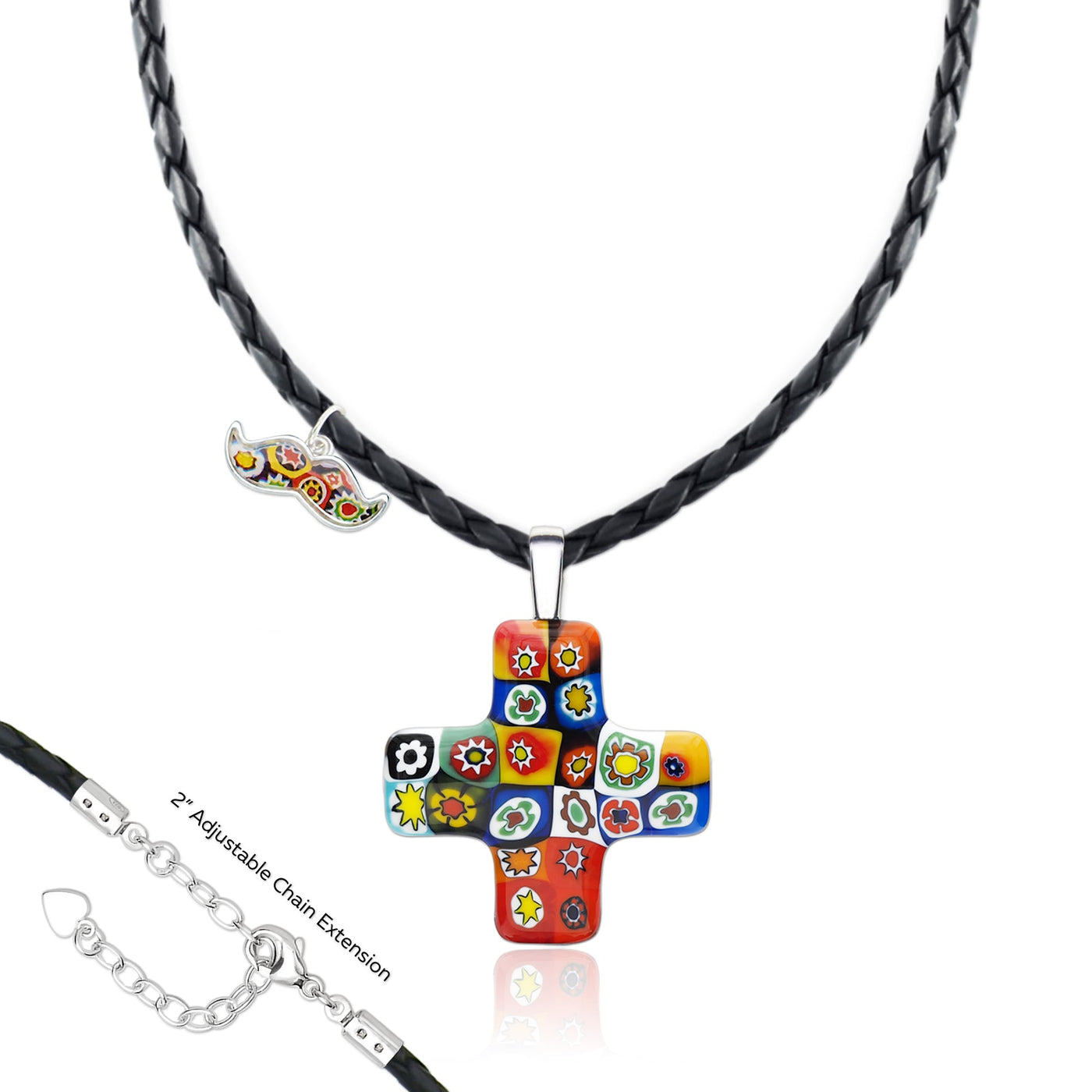 Artylish x Greek Cross Necklace - 2mm 316L Stainless Steel - Pendant Necklace