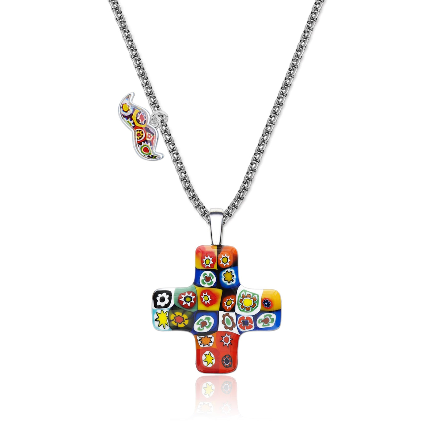 Artylish x Greek Cross Necklace - 2mm 316L Stainless Steel - Pendant Necklace