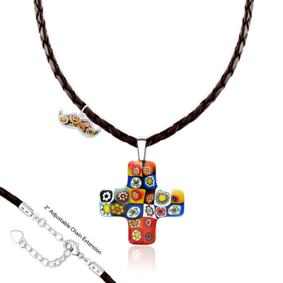 Artylish x Greek Cross Necklace - 2mm 316L Stainless Steel - Pendant Necklace