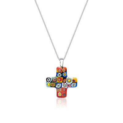 Artylish x Greek Cross Necklace - 2mm 316L Stainless Steel - Pendant Necklace