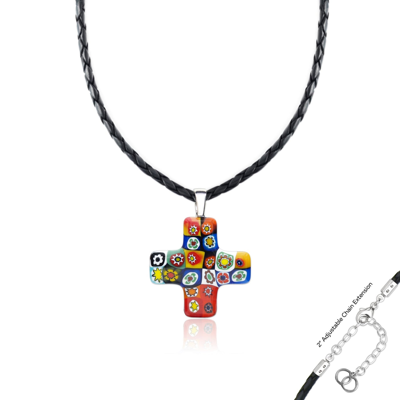 Artylish x Greek Cross Necklace - 2mm 316L Stainless Steel - Pendant Necklace