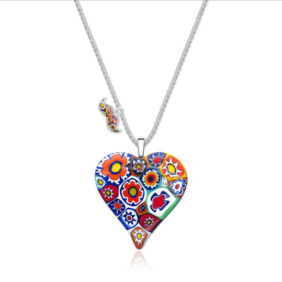 Artylish x Love Large Heart Pendant - 1.8mm 925 Sterling Silver - Pendant