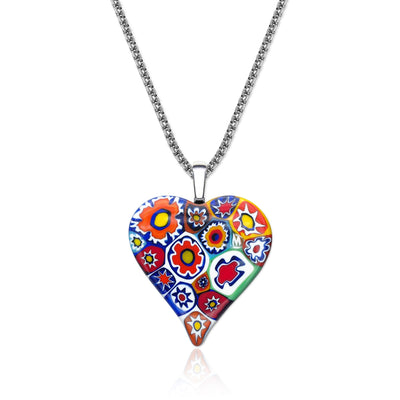 Artylish x Love Large Heart Pendant - 2mm 316L Stainless Steel - Pendant Necklace