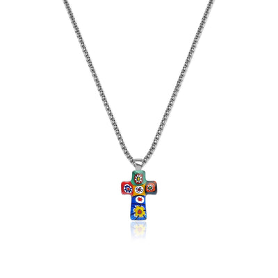 Artylish x Mini Cross Necklace - 1mm 925 Sterling Silver [Free upgrade] - Pendant Necklace