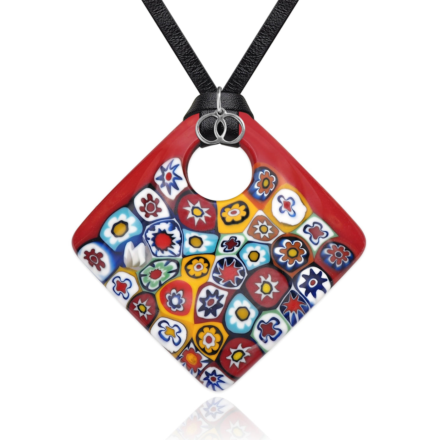 Artylish x Red Square Pendant - 20+2 inch - Pendant Necklace