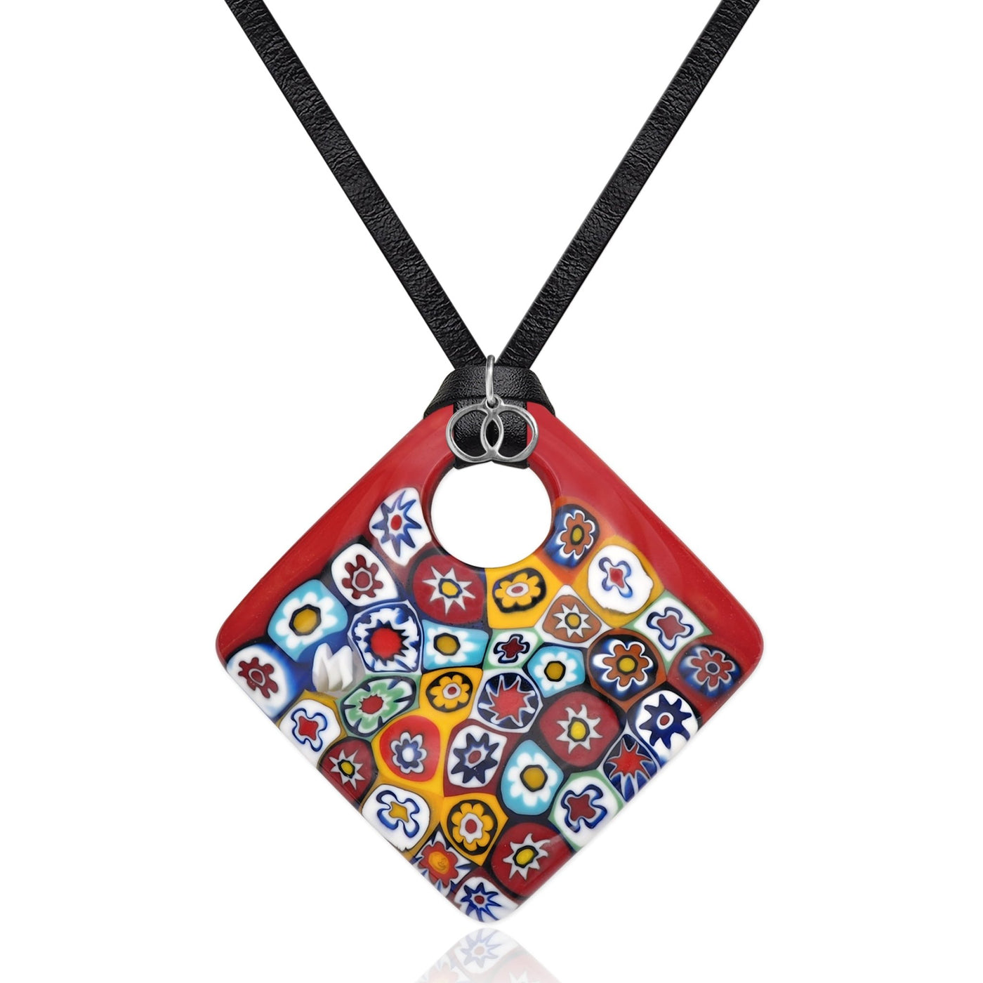 Artylish x Red Square Pendant - 20+2 inch - Pendant Necklace