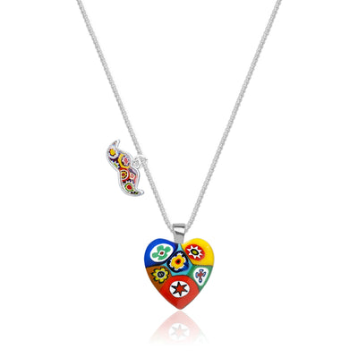 Artylish x Six in Heart Necklace - 1.2mm 925 Sterling Silver - Pendant Necklace