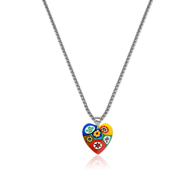 Artylish x Six in Heart Necklace - 2mm 316L Stainless Steel - Pendant Necklace