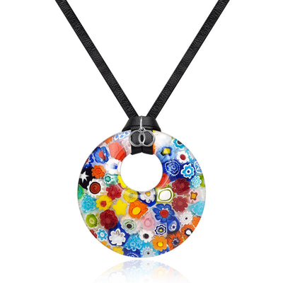 Full Bloom Round Pendant - 20+2 inch - Pendant Necklace