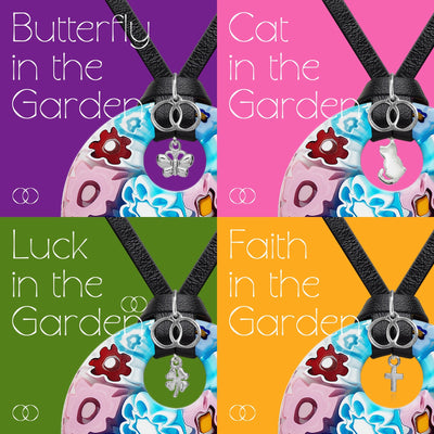 Full of Flowers Garden Round Pendant - 20+2 inch - Pendant Necklace