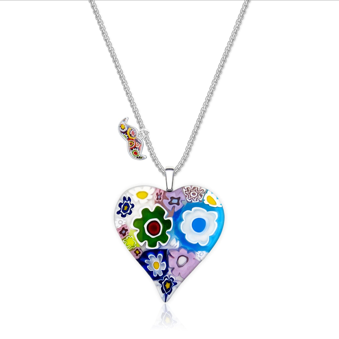 Full of Love Large Heart Pendant - 1.8mm 925 Sterling Silver - Pendant