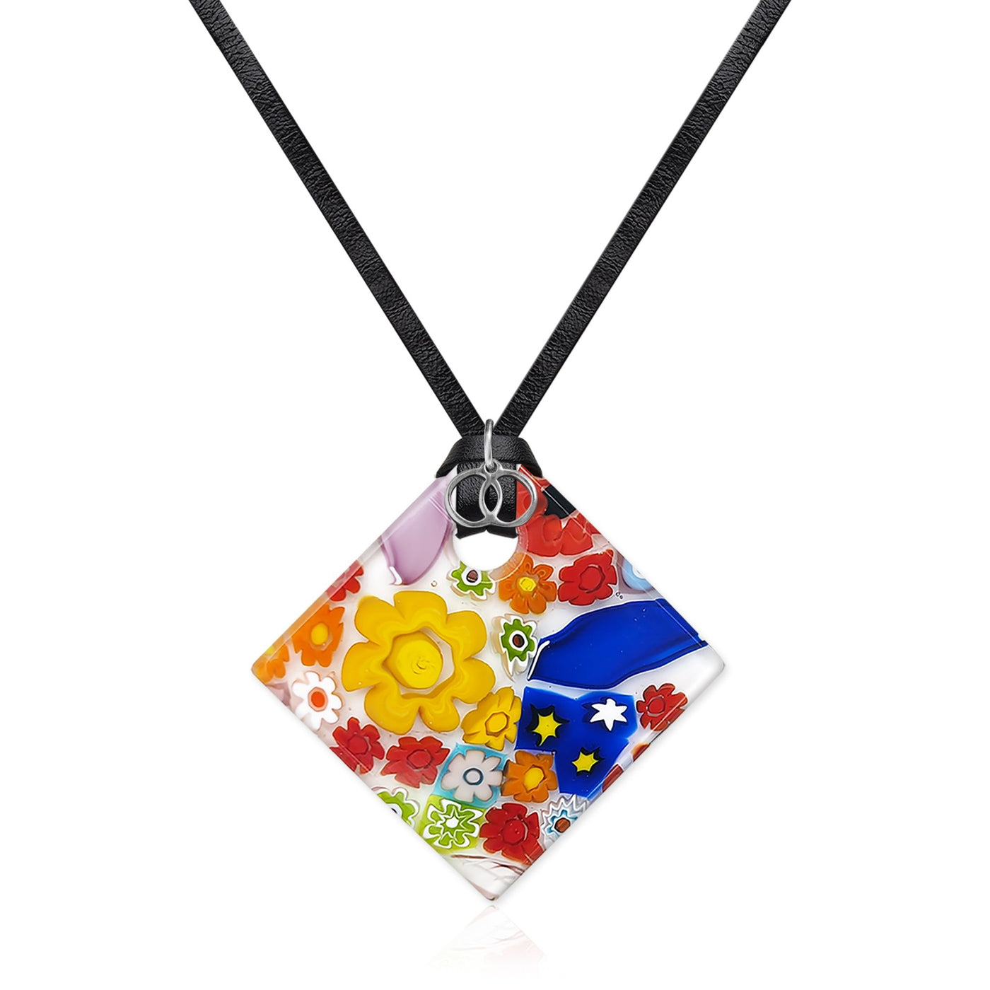 Full of Luck Square Pendant - 20+2 inch - Pendant Necklace