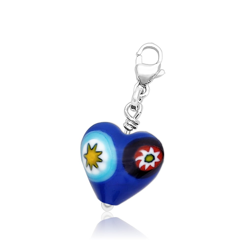 Heart Charm - Blue Heart - Charms