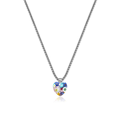 Mini Heart in Bloom Necklace - 16mm - Pendant Necklace