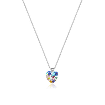 Mini Heart in Bloom Necklace - 16mm - Pendant Necklace