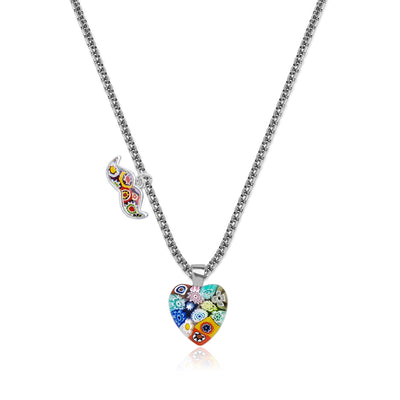 Mini Heart in Bloom Necklace - 16mm - Pendant Necklace