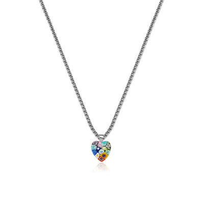 Mini Heart in Bloom Necklace - 16mm - Pendant Necklace