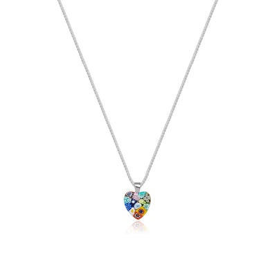 Mini Heart in Bloom Necklace - 16mm - Pendant Necklace