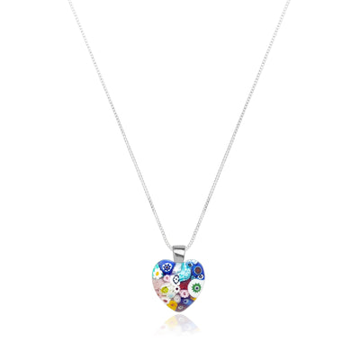 Mini Heart in Bloom Necklace - 16mm - Pendant Necklace