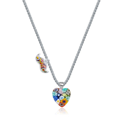 Mini Heart in Bloom Necklace - 16mm - Pendant Necklace