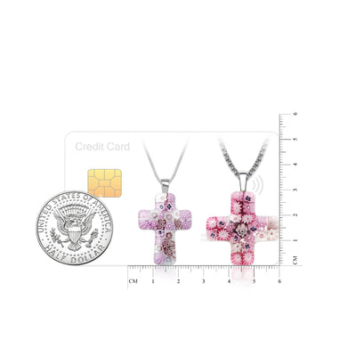 Pink in Bloom Necklace - 2mm 316L Stainless Steel - Pendant Necklace