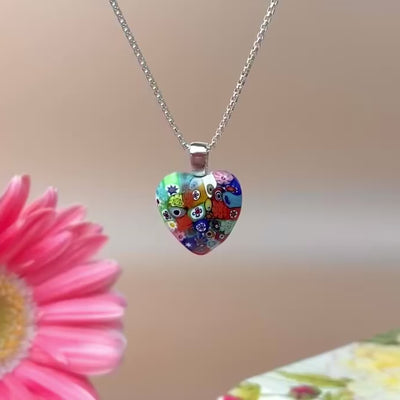 Mini Heart in Bloom Necklace
