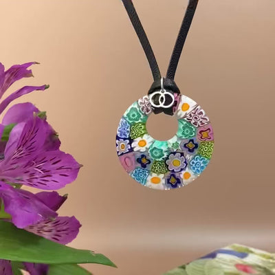 Full of Flowers Donut Pendant