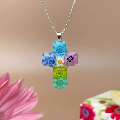 Cross in Bloom Necklace