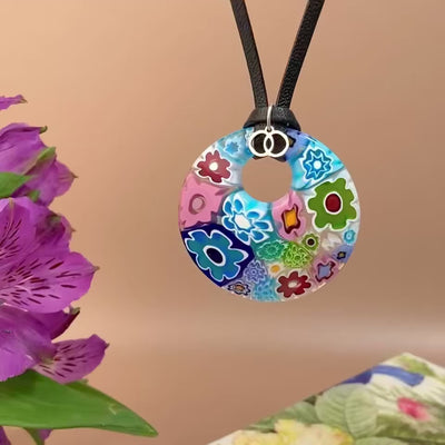 Full of Flowers Garden Round Pendant