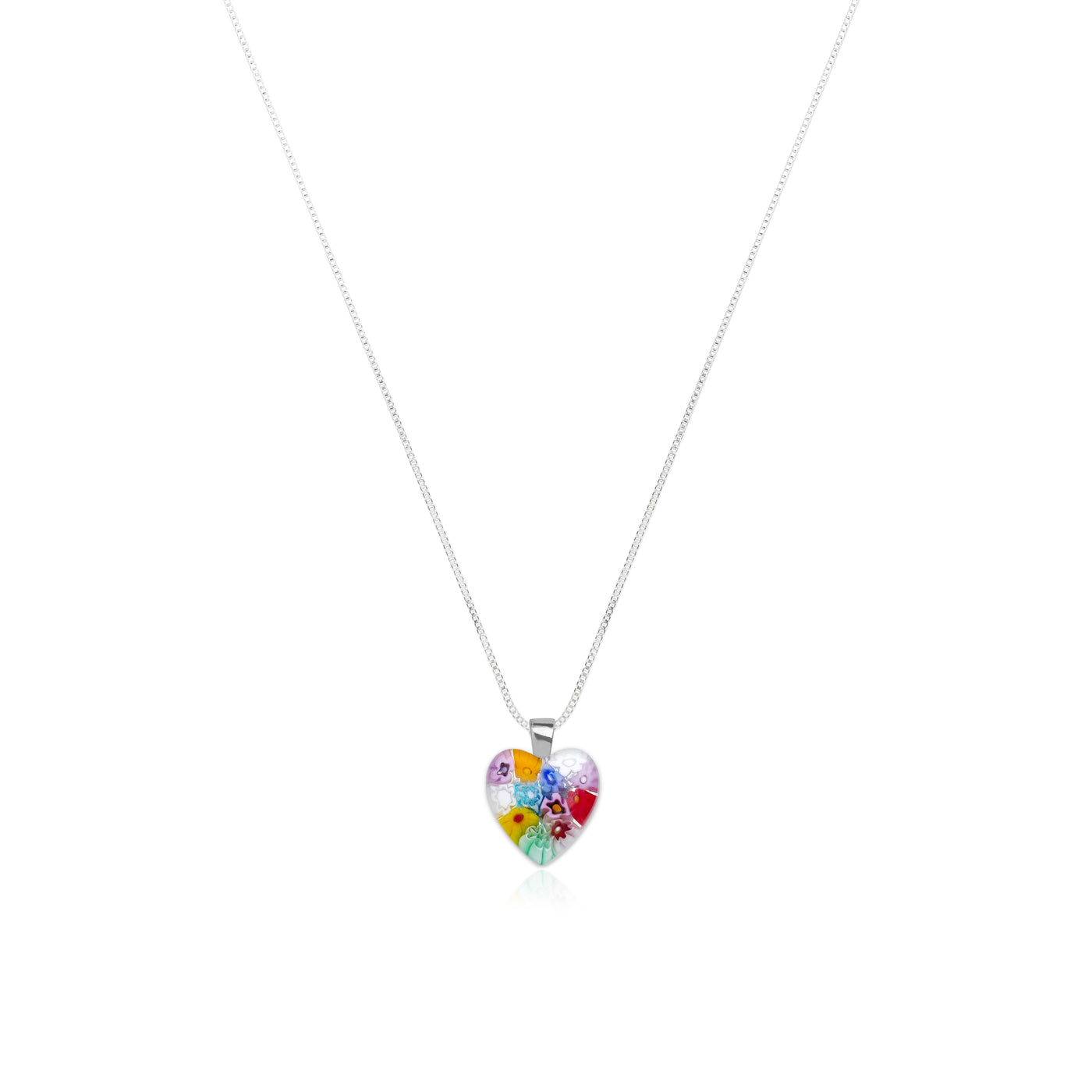 Flowers in Bloom Heart Necklace