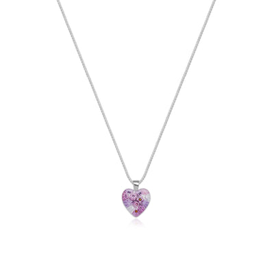 Pink in Bloom Heart Necklace