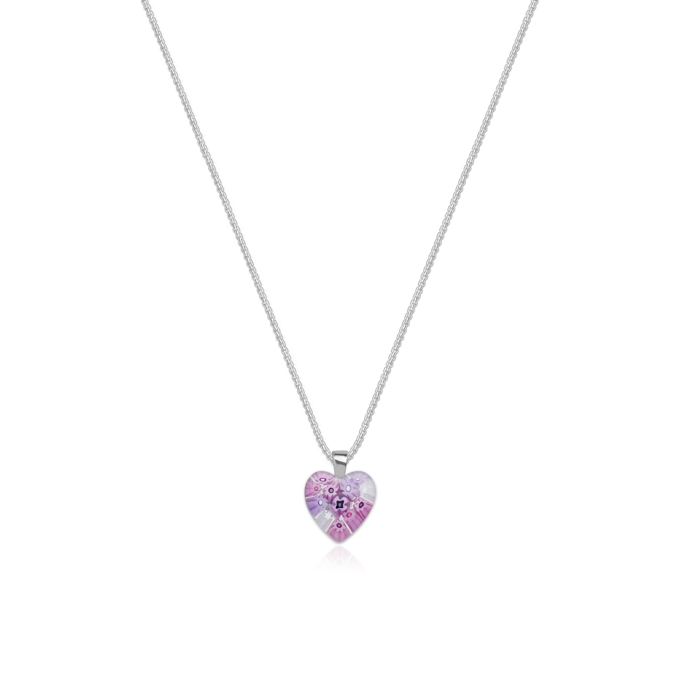 Pink in Bloom Heart Necklace