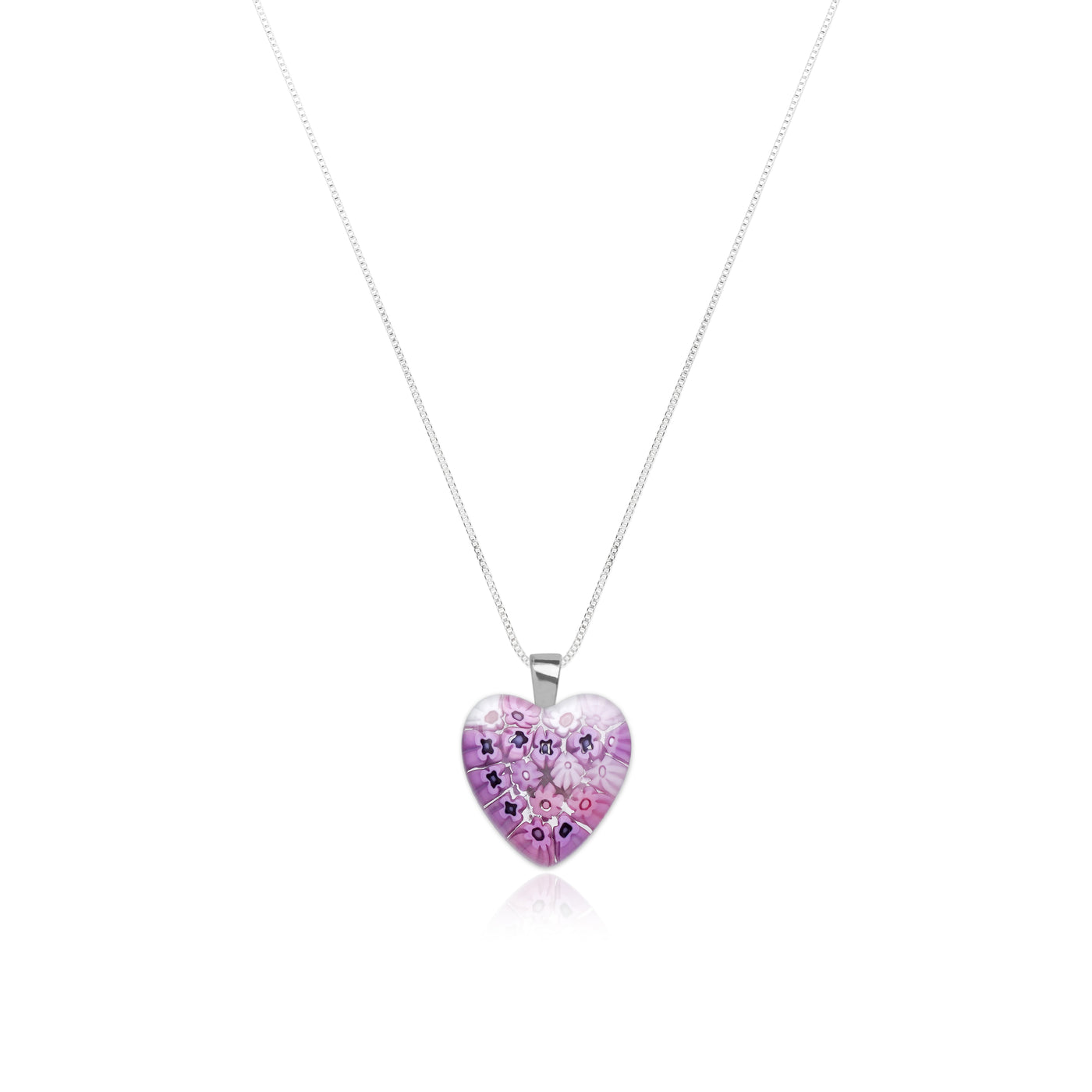 Pink in Bloom Heart Necklace