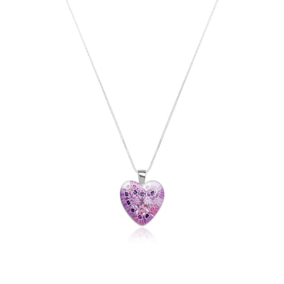 Pink in Bloom Heart Necklace