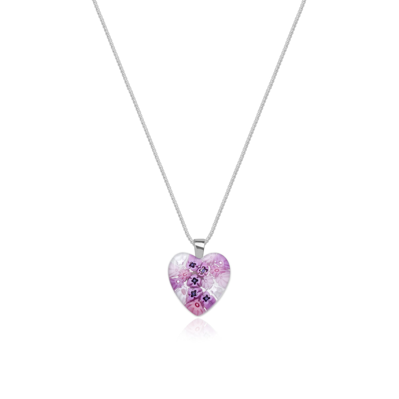 Pink in Bloom Heart Necklace