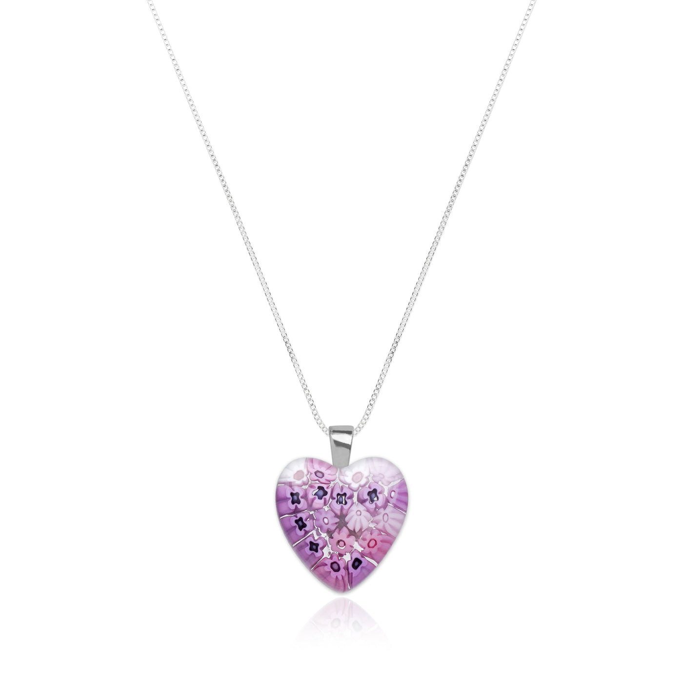 Pink in Bloom Heart Necklace