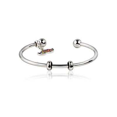 Stainless Steel Bangle - Small | For wrist size 13.7cm to 15.1cm - Charm Bangle