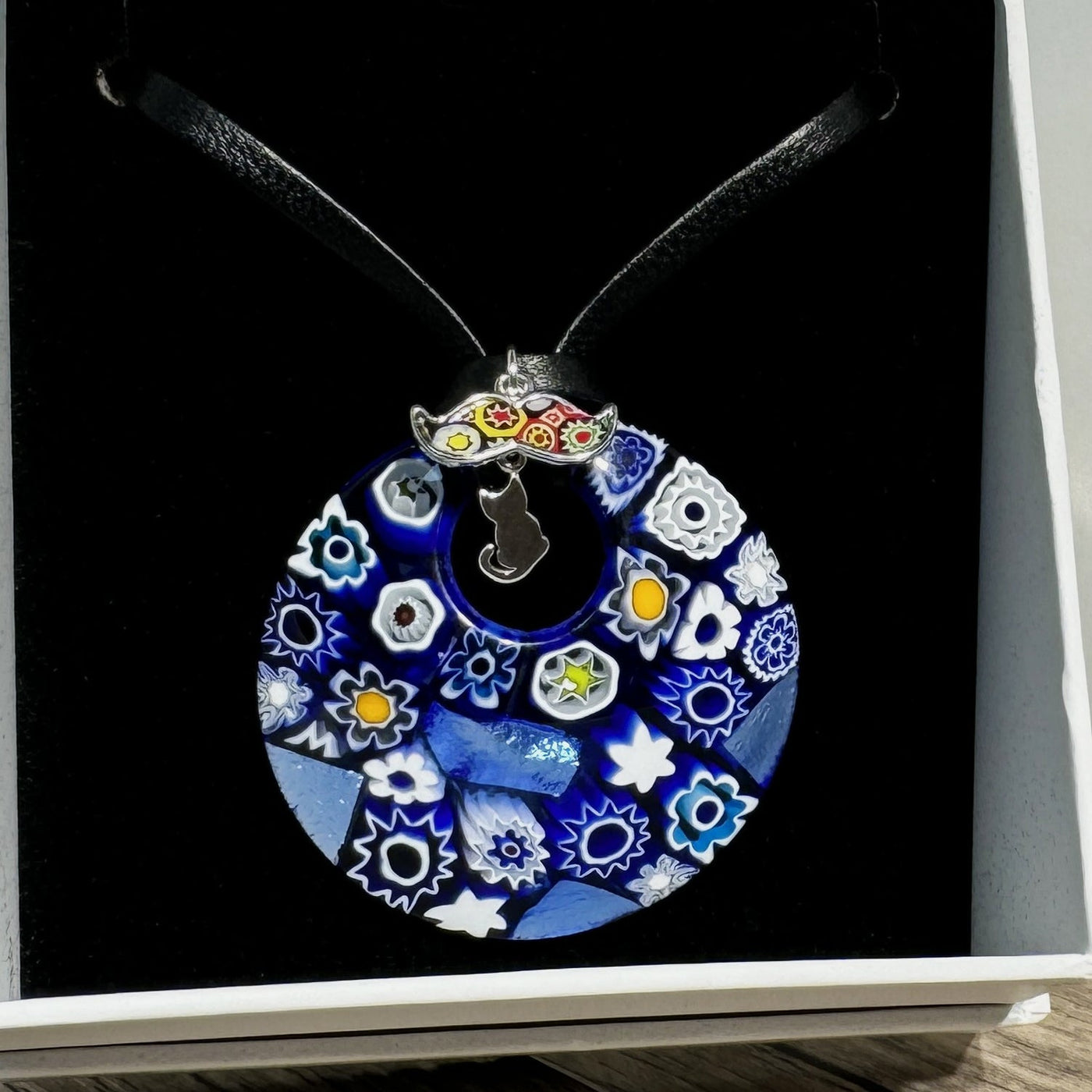 Starry Night Pendant - Black 4mm - Pendant Necklace