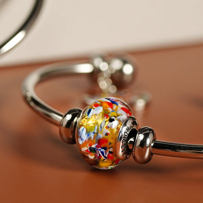 The Kiss Charm Bangle - Silver - Charm Bangle