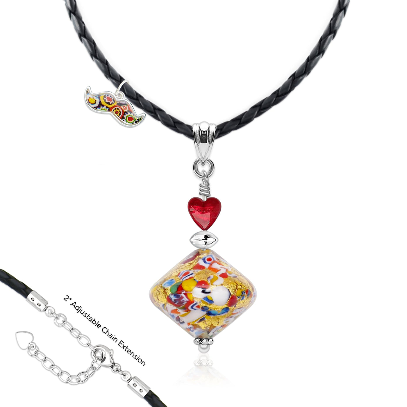 The Kiss Elegance Gold Necklace - Gold x Red Ball - Pendant Necklace