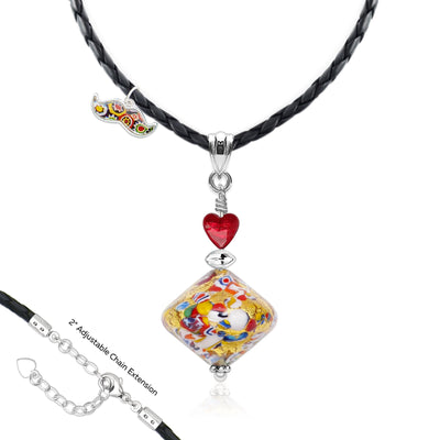 The Kiss Elegance Gold Necklace - Gold x Red Ball - Pendant Necklace