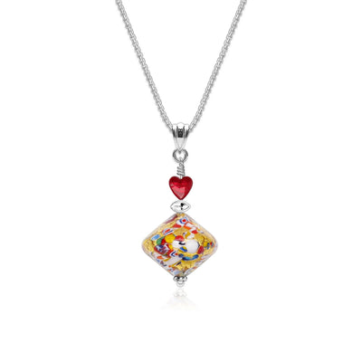 The Kiss Elegance Gold Necklace - Gold x Red Ball - Pendant Necklace