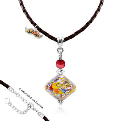 The Kiss Elegance Gold Necklace - Gold x Red Ball - Pendant Necklace