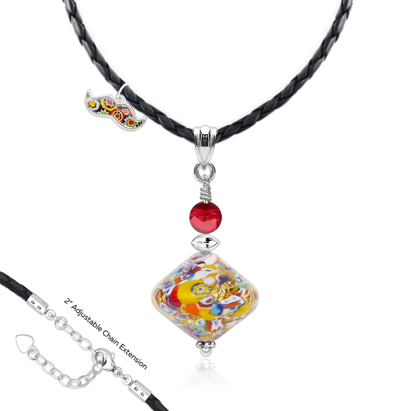 The Kiss Elegance Gold Necklace - Gold x Red Ball - Pendant Necklace